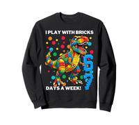 Six Sept Je Joue avec des Briques 6 7 T-Rex Sweatshirt