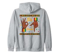 Six Sept Mains comptant Les Couleurs panafricaines Sweat à Capuche