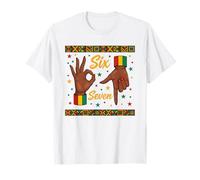 Six Sept Mains comptant Les Couleurs panafricaines T-Shirt