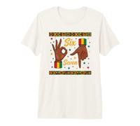 Six Sept Mains comptant Les Couleurs panafricaines T-Shirt Haut de Gamme