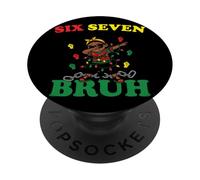 Six Sept pinceaux tamponnant Le dix-neuvième pour Filles Afro pour Filles du dix-neuvième PopSockets PopGrip Adhésif