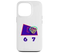 Six Seven 6 7 Basketball Meme Hoop Design Coque pour iPhone 13 Pro