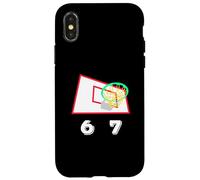 Six Seven 6 7 Basketball Meme Hoop Design Coque pour iPhone X/XS