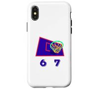 Six Seven 6 7 Basketball Meme Hoop Design Coque pour iPhone X/XS