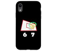 Six Seven 6 7 Basketball Meme Hoop Design Coque pour iPhone XR