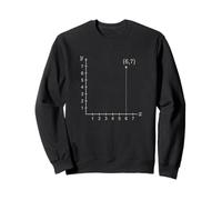 Six Seven 6 7 Coordinate Grid Plot Graph Plane Meme Design Sweatshirt