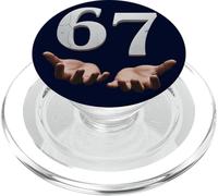 Six Seven 6 7 Meme Funny Gen Alpha Slang 6 7 Hands Number 67 PopSockets PopGrip pour MagSafe