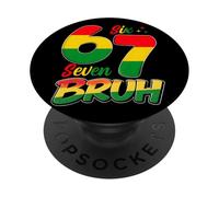 Six Seven 6 7 Mois de l'histoire des Noirs Funny Six Seven Meme PopSockets PopGrip Adhésif