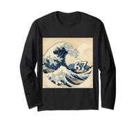Six Seven 67 6-7 Japanese The Great Wave Off Kanagawa Boys Manche Longue