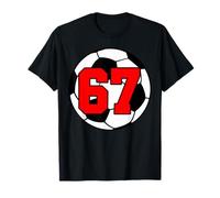 Six Seven 67 Ballon de Football 6 7 Meme Amusant 6-7 Gen Alpha Slang T-Shirt