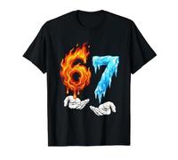 Six Seven 67 Hands 6 7 Meme T-Shirt Graphique avec Valeur, Homme, Noir, S