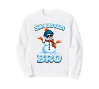 Six Seven Bro Bonhomme de Neige drôle Meme de Noël Sweatshirt