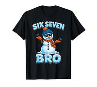 Six Seven Bro Bonhomme de Neige drôle Meme de Noël T-Shirt