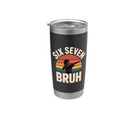 Six Seven Bruh 67 Meme 6 7 Chiffres Dabbing Boys Retro 67 Gobelet isotherme en acier inoxydable double paroi
