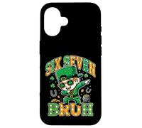 Six Seven Bruh Funny St Patrick’s Day Dabbing Leprechaun Coque pour iPhone 16