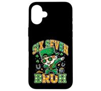 Six Seven Bruh Funny St Patrick’s Day Dabbing Leprechaun Coque pour iPhone 16 Plus