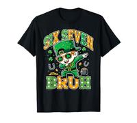 Six Seven Bruh Funny St Patrick’s Day Dabbing Leprechaun T-Shirt