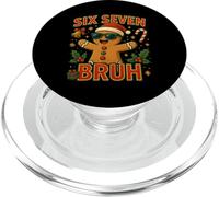 Six Seven Bruh T-Shirt 6 7 Hand Bonhomme en Pain Gen Z Alpha PopSockets PopGrip pour MagSafe
