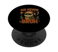 Six Seven Bruh T-Shirt 6 7 Hand Meme Hibou Gen Z Alpha PopSockets PopGrip Adhésif