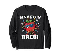 Six Seven Brush Back to School Apple 6 7 Fun 6-7 Six Seven Manche Longue