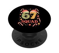 Six Seven Christmas Squad 67 Meme Funny Xmas pour Hommes, Femmes et Enfants PopSockets PopGrip Adhésif