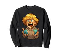Six Seven Funny Cartoon Boy 67 Viral Meme Hommes Femmes Enfants Sweatshirt