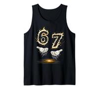 Six Seven Hands Meme Cool Flame 67 Fun Birthday pour Enfants et garçons Débardeur