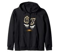 Six Seven Hands Meme Cool Flame 67 Fun Birthday pour Enfants et garçons Sweat à Capuche