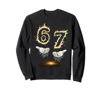 Six Seven Hands Meme Cool Flame 67 Fun Birthday pour Enfants et garçons Sweatshirt