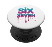 Six Seven Ice Cream Drip 67 Trending Meme Gen Alpha Slang PopSockets PopGrip Adhésif