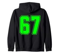 Six Seven Maillot de Sport Universitaire Vert Citron sur Le Dos Sweat à Capuche