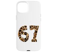 Six Seven Meme 6-7 Number, Gen Alpha Z 67 Leopard Print Coque pour iPhone 15 Plus