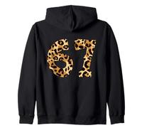 Six Seven Meme 6-7 Number, Gen Alpha Z 67 Leopard Print Sweat à Capuche