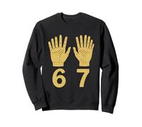 Six Seven Meme 67 Hands Viral Internet Trend Humour Gen Alpha Sweatshirt