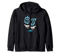 Six Seven Meme Blue Flame 67 Carte d'anniversaire pour Enfant Sweat à Capuche