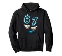 Six Seven Meme Blue Flame 67 Carte d'anniversaire pour Enfant Sweat à Capuche