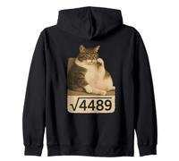 Six Seven Meme Cat Square Root of 4489 Numéro de Tendance Internet Sweat à Capuche