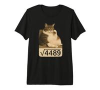 Six Seven Meme Cat Square Root of 4489 Numéro de Tendance Internet T-Shirt Haut de Gamme