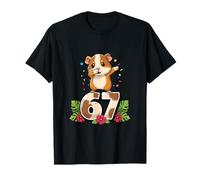 Six Seven Meme Dabbing Baby GuineaPig 67 Funny Gen Z Apha T-Shirt