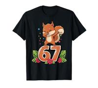 Six Seven Meme Dabbing Baby Squirrel 67 Funny Gen Z Apha T-Shirt