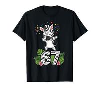 Six Seven Meme Dabbing Baby Zebra 67 Funny Gen Z Alpha T-Shirt