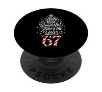 Six Seven Meme It's The Most Wonderful Time 67 Christmas Christmas PopSockets PopGrip Adhésif