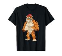 Six Seven Meme Retro Vintage Tiger 67 Funny Gen Z Apha T-Shirt