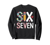 Six Seven Pencil Cœurs Lettres Marguerite École Primaire Sweatshirt