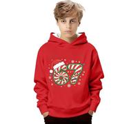 Six Seven Pull,Sweat à Capuche Graphique pour Enfants, Pull en Polaire Douce avec imprimés pour garçons et Filles, vêtement décontracté et ludique (Red, 3-4 Years)