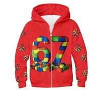 Six Seven Pull,Sweat à Capuche Imprimé Graphique pour Enfants zippé en Tissu Respirant avec Poche Kangourou Parfait pour Les Jeux en Plein air pour(3-12Y) Convient aux garçons