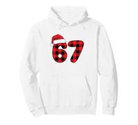 Six Seven Red Plaid Christmas 6 7 Meme Funny Christmas Sweat à Capuche