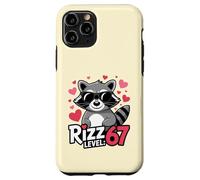 Six Seven Rizz Level 67 Meme Cool Lunettes de Soleil drôles Motif Raton Laveur Coque pour iPhone 11 Pro