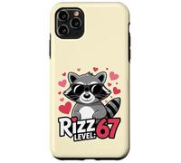 Six Seven Rizz Level 67 Meme Cool Lunettes de Soleil drôles Motif Raton Laveur Coque pour iPhone 11 Pro Max