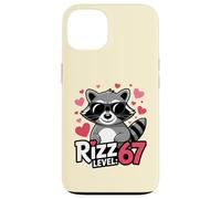 Six Seven Rizz Level 67 Meme Cool Lunettes de Soleil drôles Motif Raton Laveur Coque pour iPhone 13